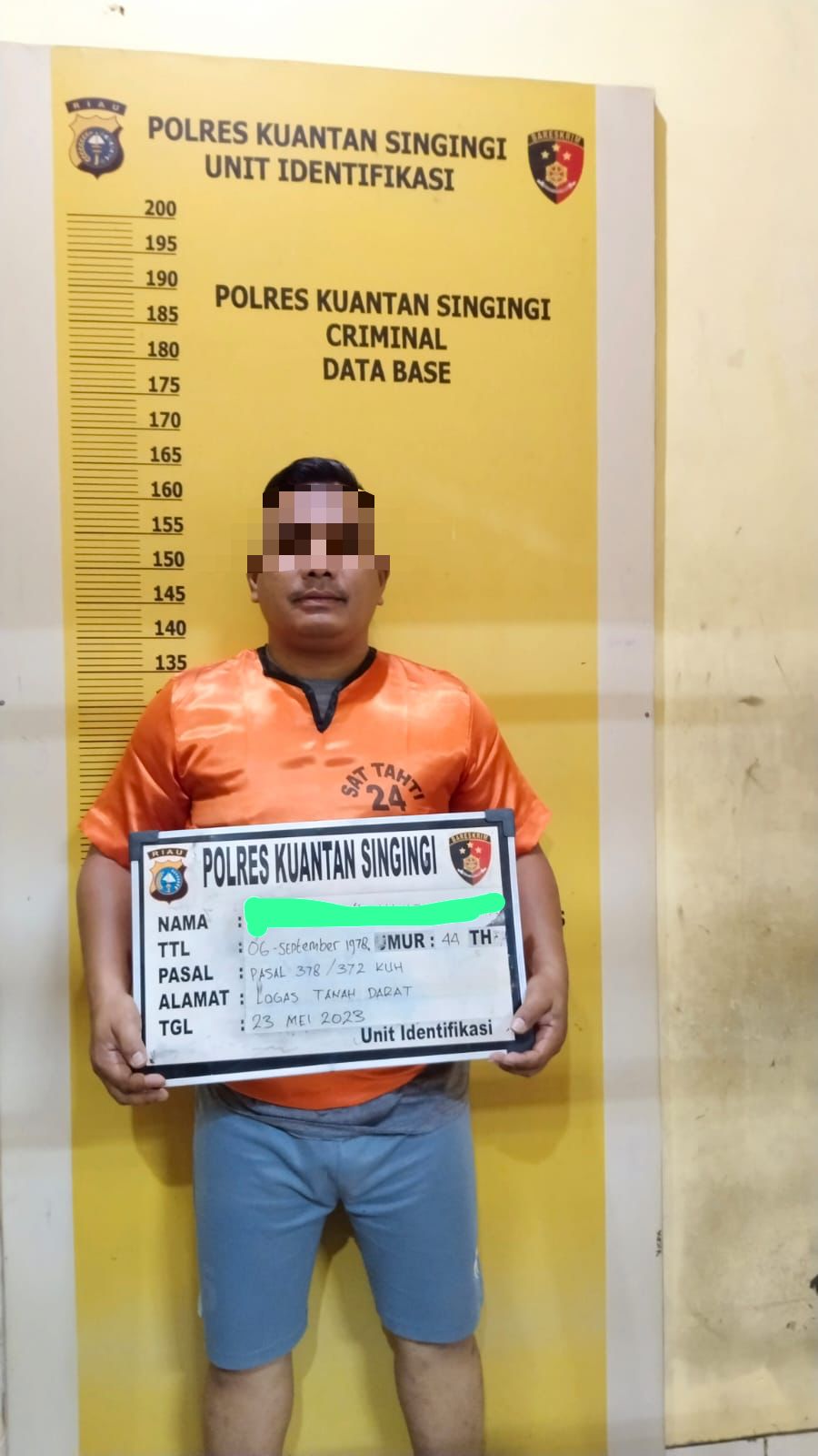 Satuan Reskrim Polres Kuansing Ungkap Kasus Penipuan Jual Beli Tanah senilai Rp. 390 Juta